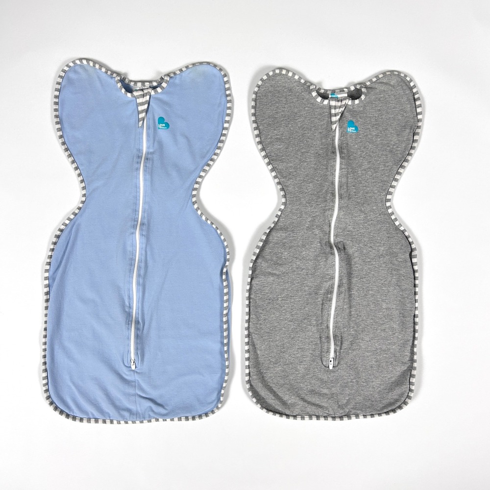 Love To Dream Swaddle UP Original 2 Pack Medium 1.0 TOG Blue Grey Sleep Sacks